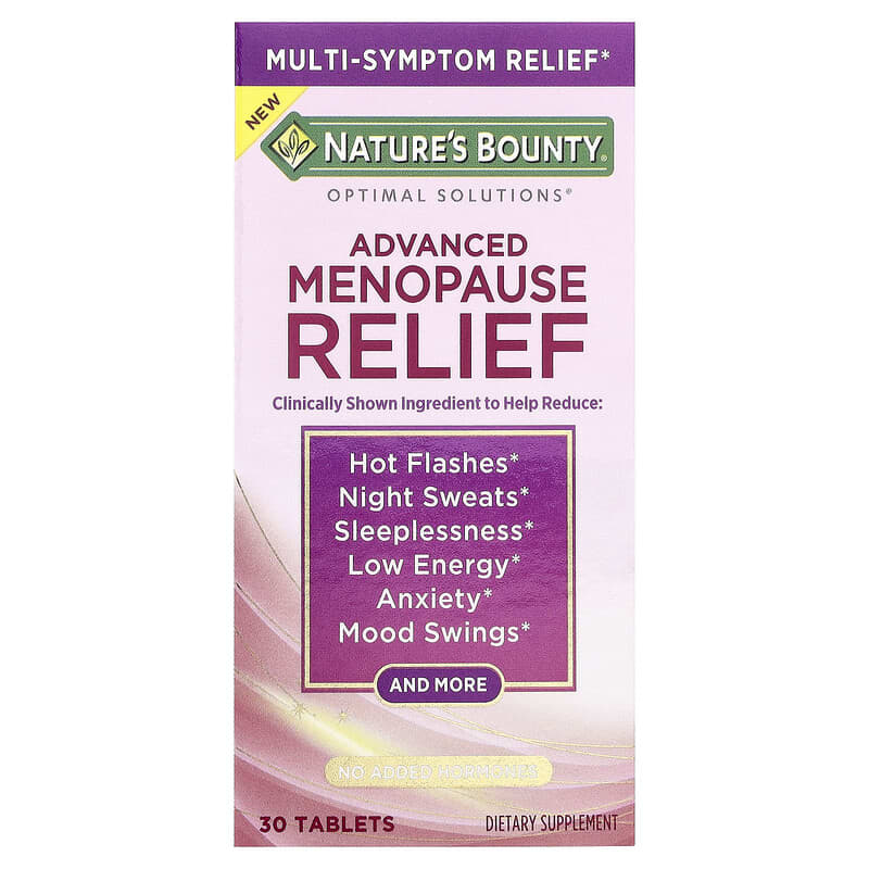 Advance Menopause Relief, 30 capsulas - Nature's Bounty.
