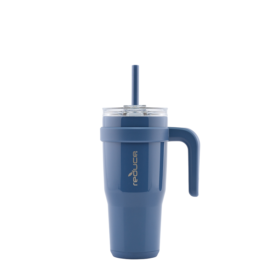 24 OZ COLD1 TUMBLER WITH HANDLE / MINERAL BLUE- REDUCE.