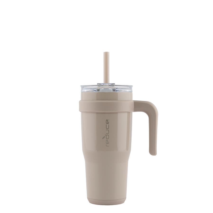 24 OZ COLD1 TUMBLER WITH HANDLE / SAND - REDUCE.
