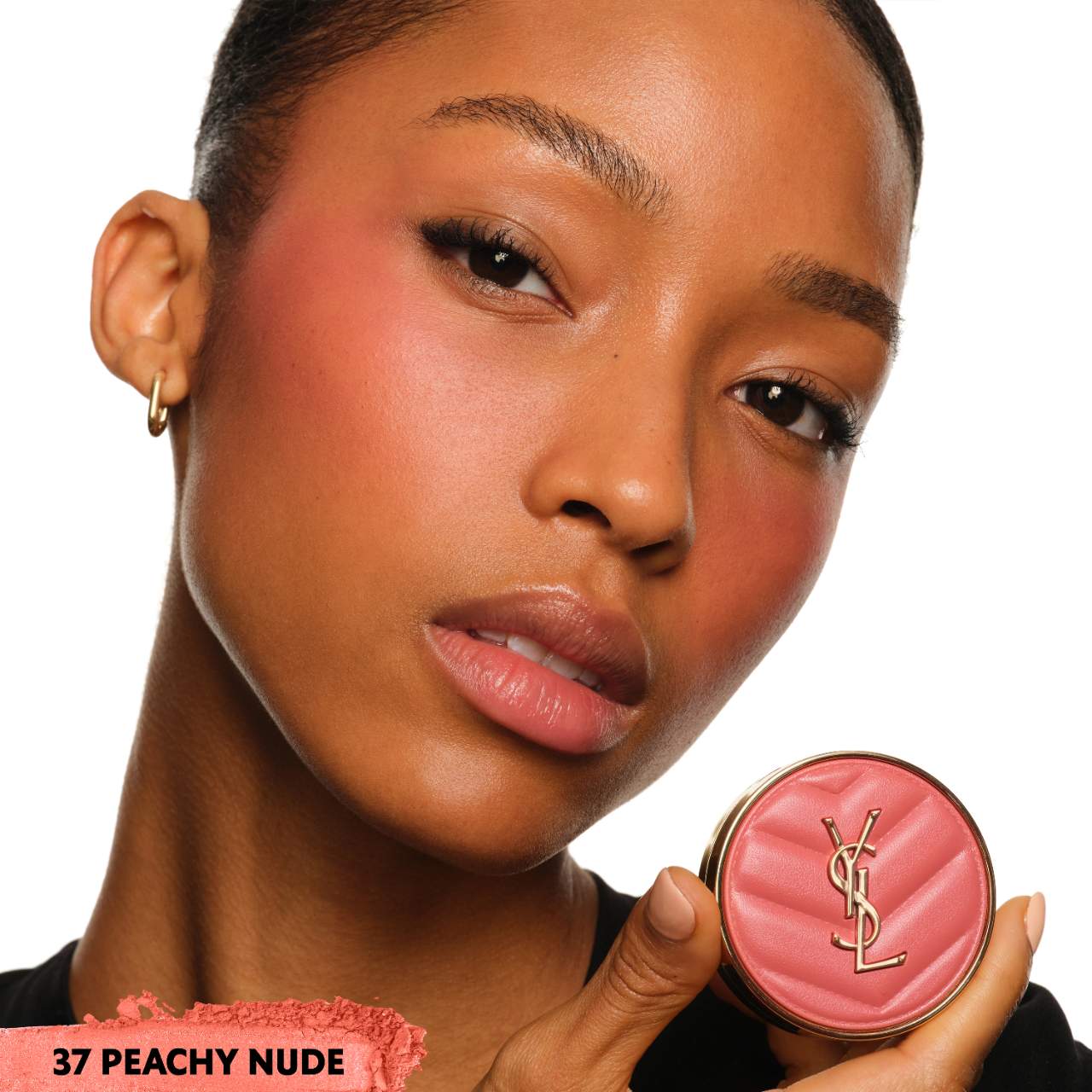 Make Me Blush 24H Buildable Powder Blush/ 37 Peachy Nude -Yves Saint Laurent.