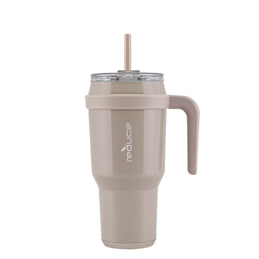 40 OZ COLD1 TUMBLER WITH HANDLE / SAND - REDUCE.