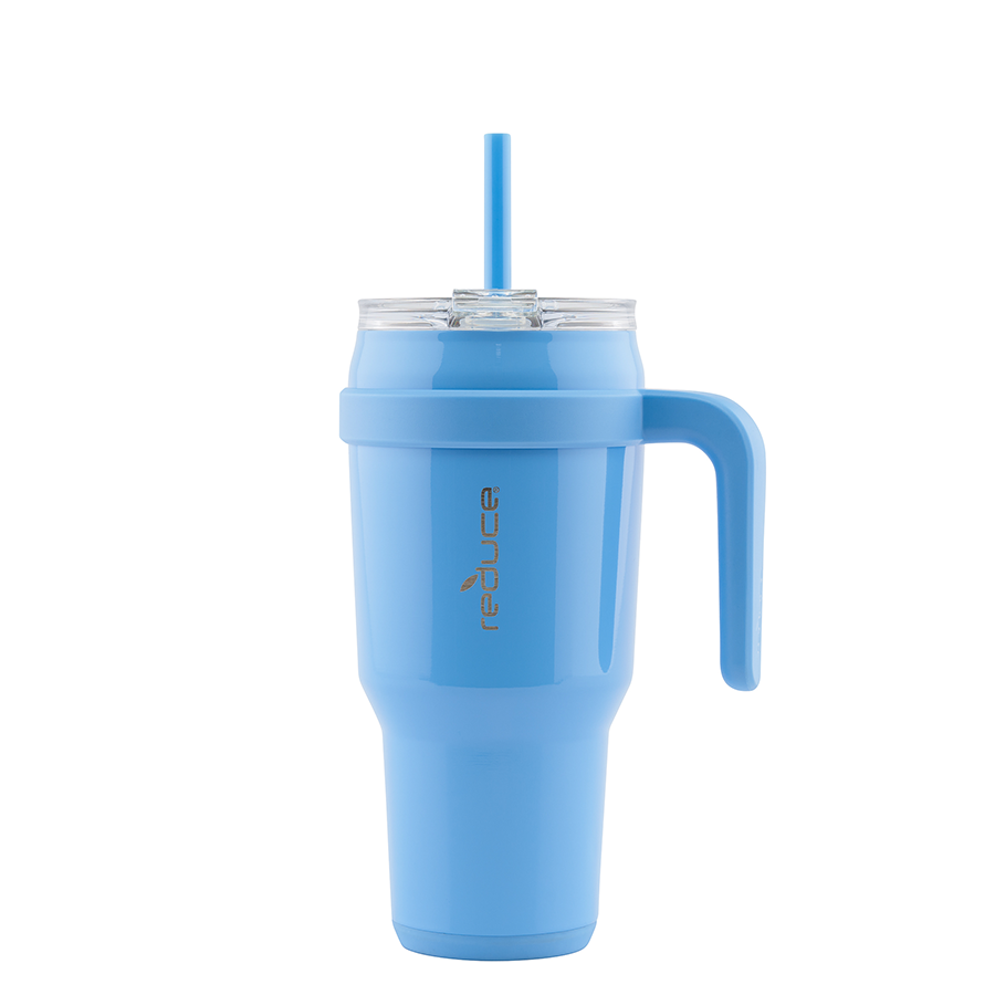 40 OZ COLD1 TUMBLER WITH HANDLE / OAHU BLUE - REDUCE.