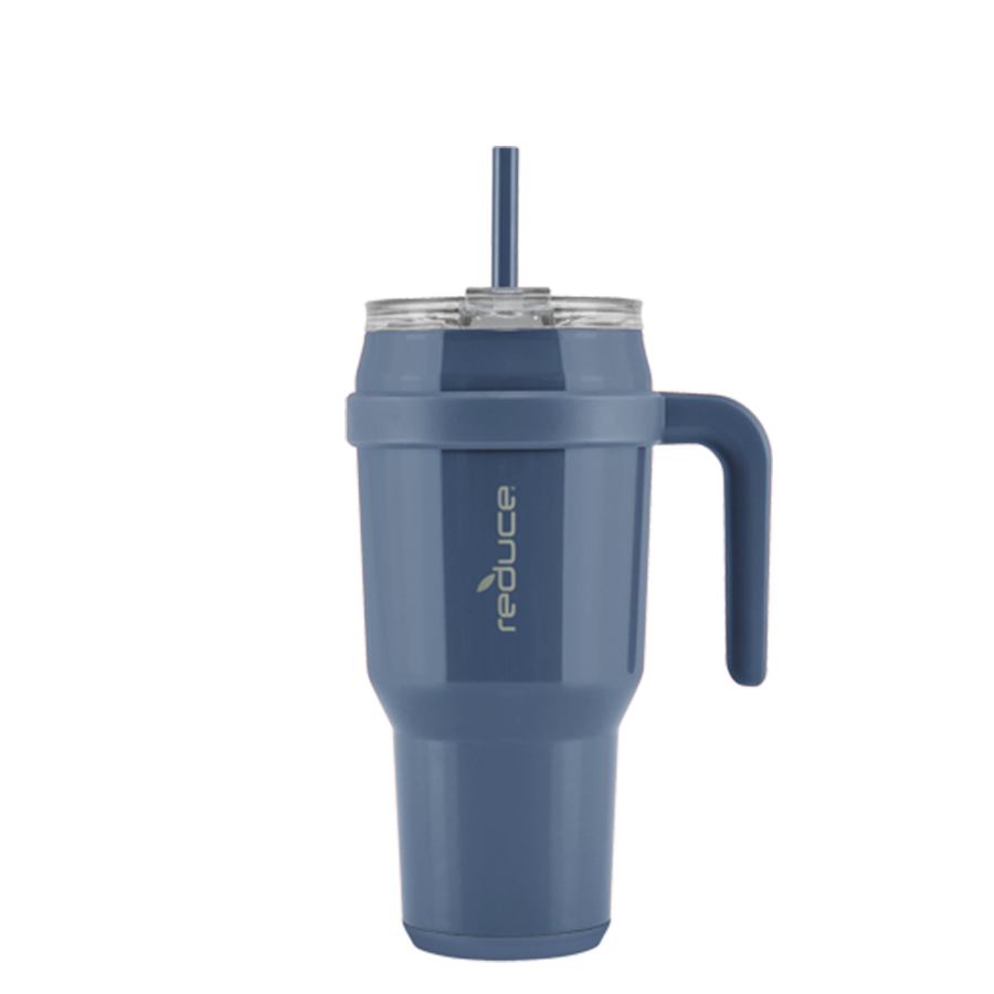 40 OZ COLD1 TUMBLER WITH HANDLE / MINERAL BLUE - REDUCE.