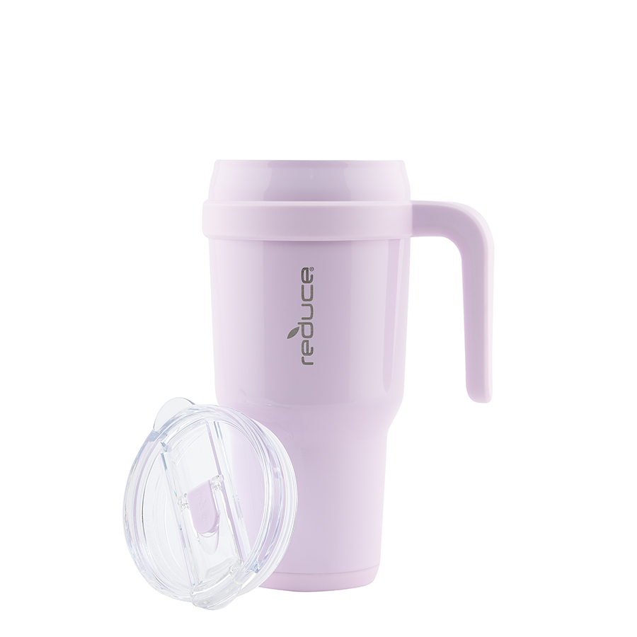 40 OZ COLD1 TUMBLER WITH HANDLE / LILAC BUD - REDUCE.