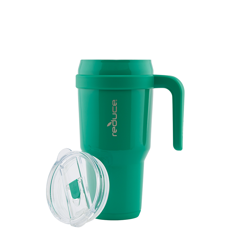 40 OZ COLD1 TUMBLER WITH HANDLE / PALM LEAF- REDUCE.