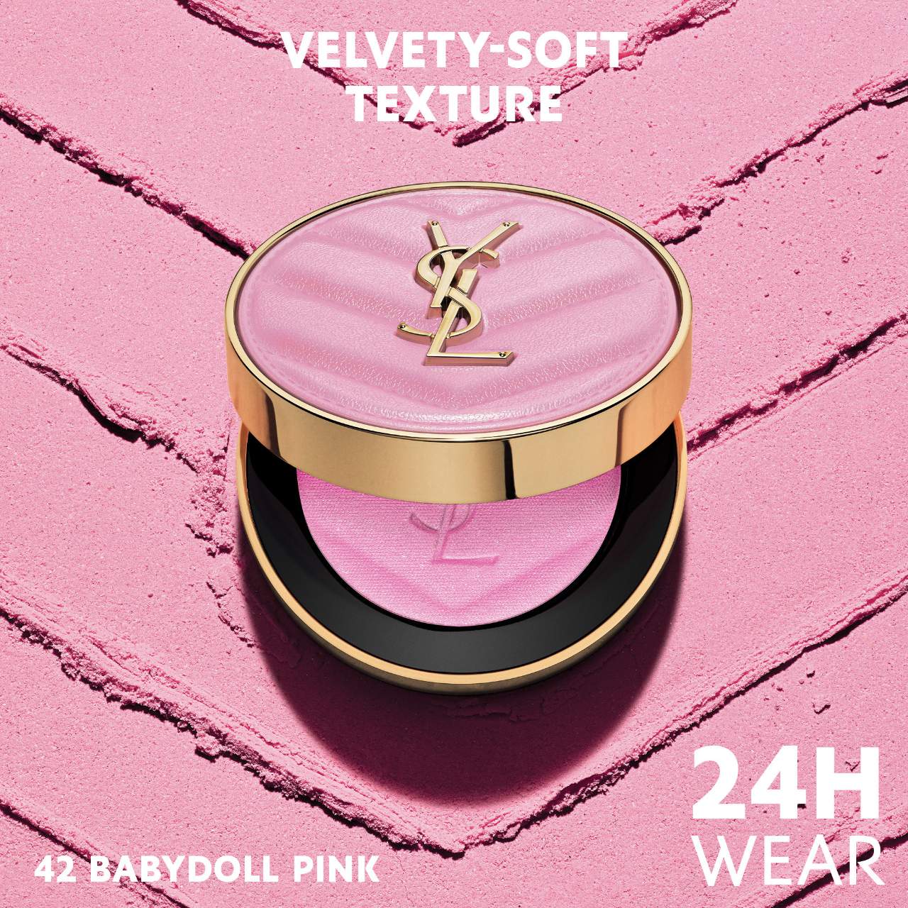 Make Me Blush 24H Buildable Powder Blush/ 42 Babydoll Pink -Yves Saint Laurent.