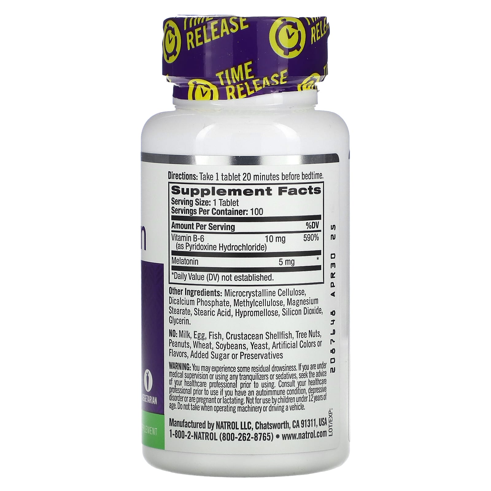 Melatonin / 60 tabletas - NATROL.