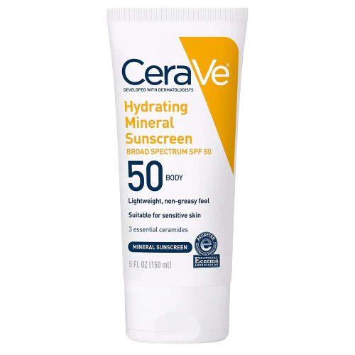 Hydrating Mineral Sunscreen Broad Spectrum SPF50 BODY 150ml - CeraVe