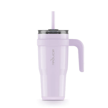 24 OZ COLD1 TUMBLER WITH HANDLE / LILAC BUD- REDUCE.