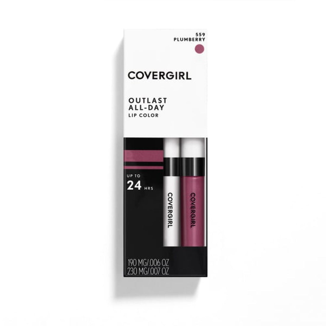 Outlast All-Day Lip Color with Topcoat / 559 Plush Berry - Covergirl.