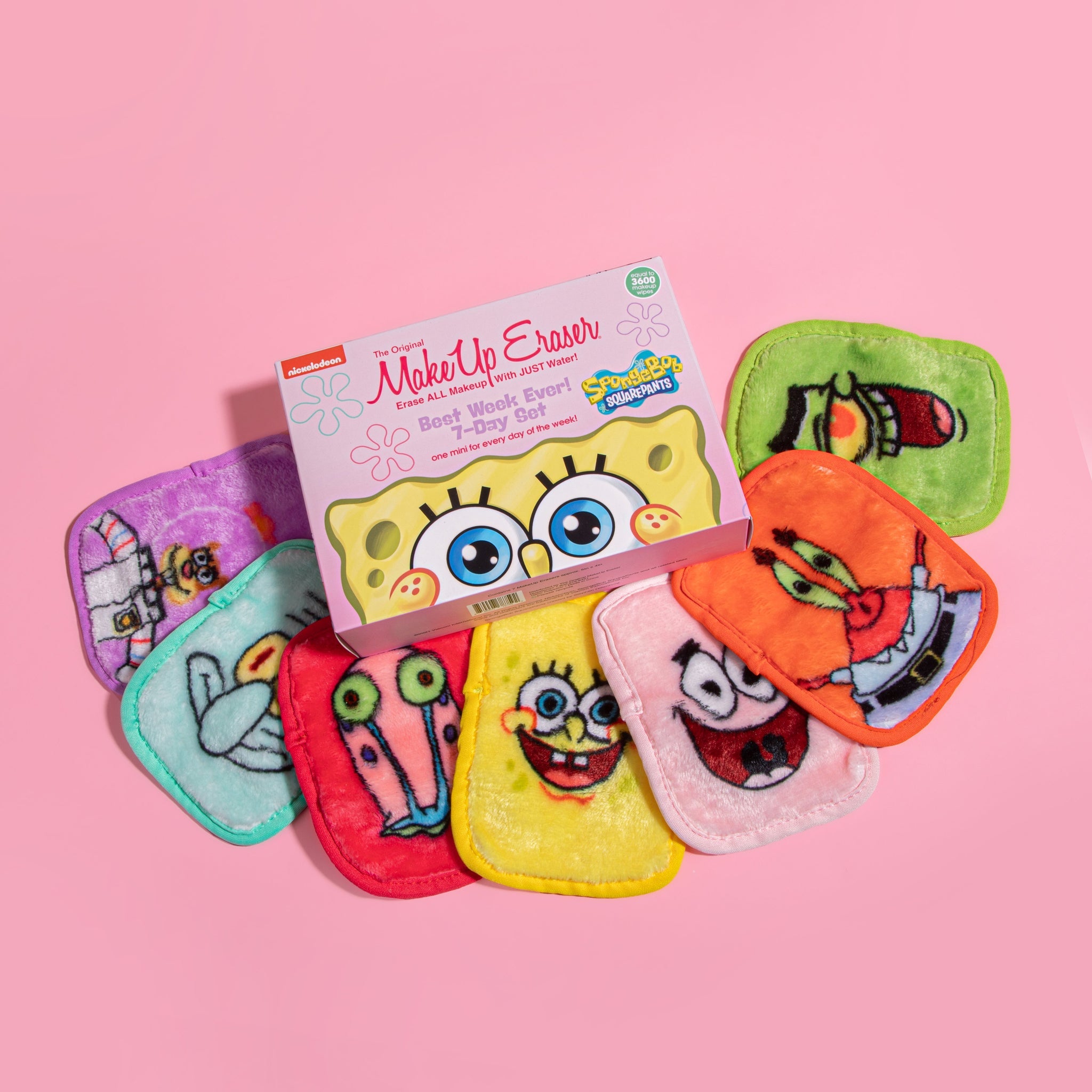 SpongeBob 7-Day Set MakeUp Eraser.