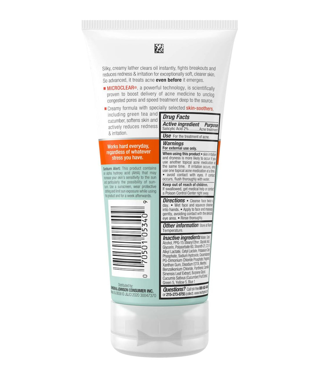 Oil Free Acne Stress Control power- Cream Wash (177ml)- Neutrogena.