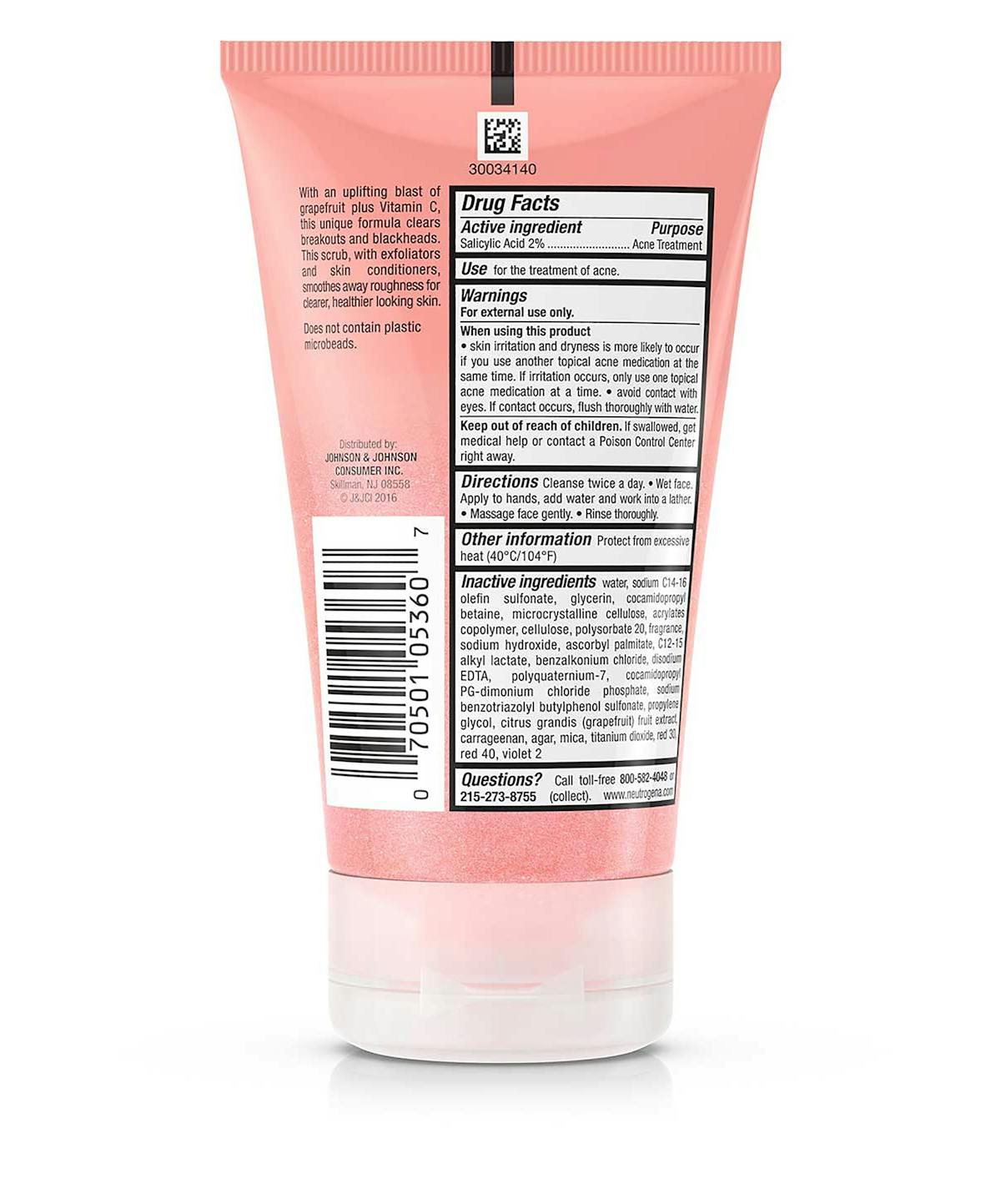 Oil Free Acne Wash Foaming Srub  (124ml) - Neutrogena.