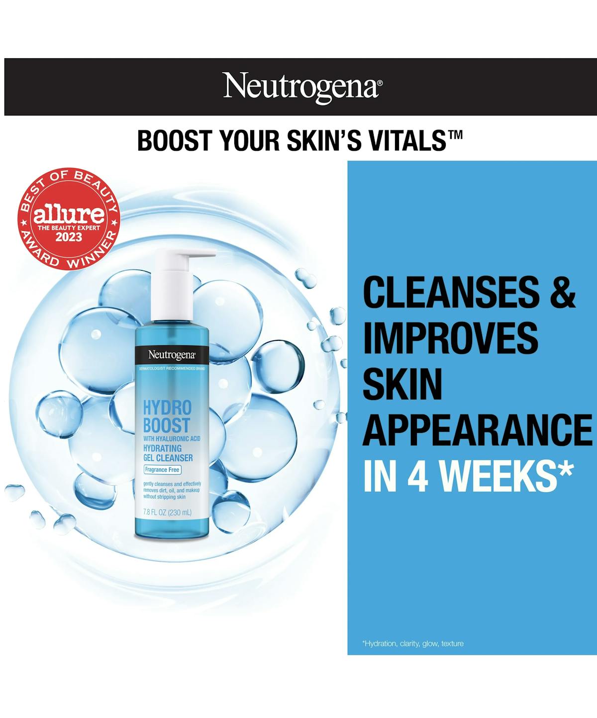 HydroBoost Hydrating Gel Cleanser (230ml) - Neutrogena.