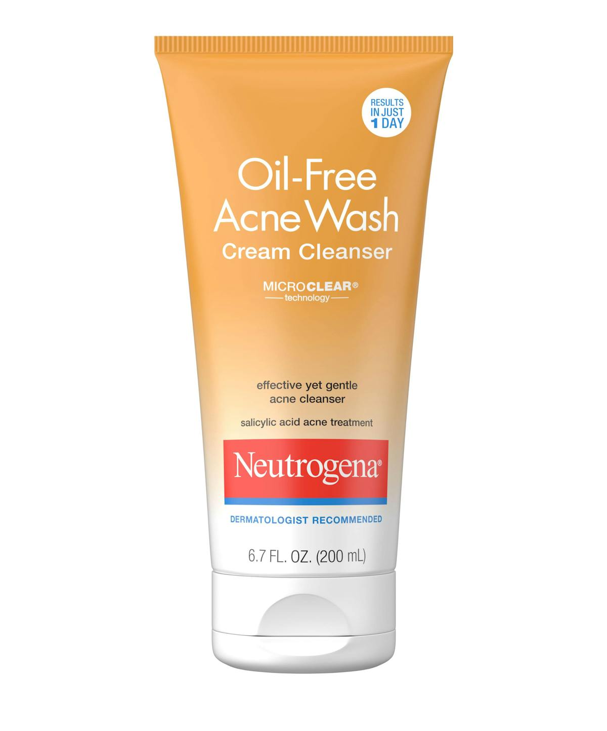 Oil Free Acne Wash Cream Cleanser (200ml) - Neutrogena.