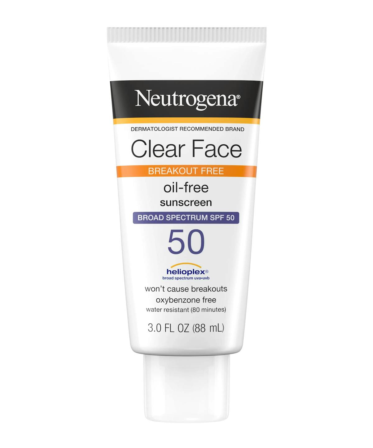 Clear Face Sunscreen 50 SPF (88ml) - Neutrogena.