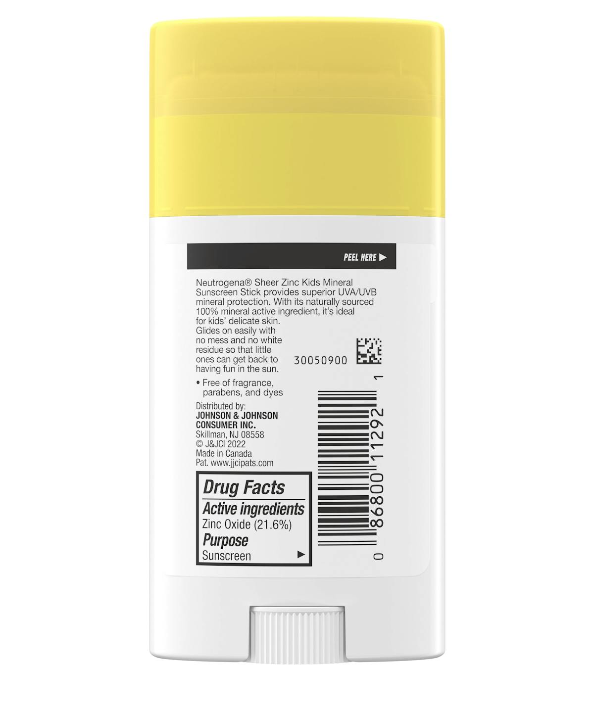 Sheer Zinc Kids Mineral Sunscreen Stick Broad Spectrum SPF 50+ - Neutrogena.