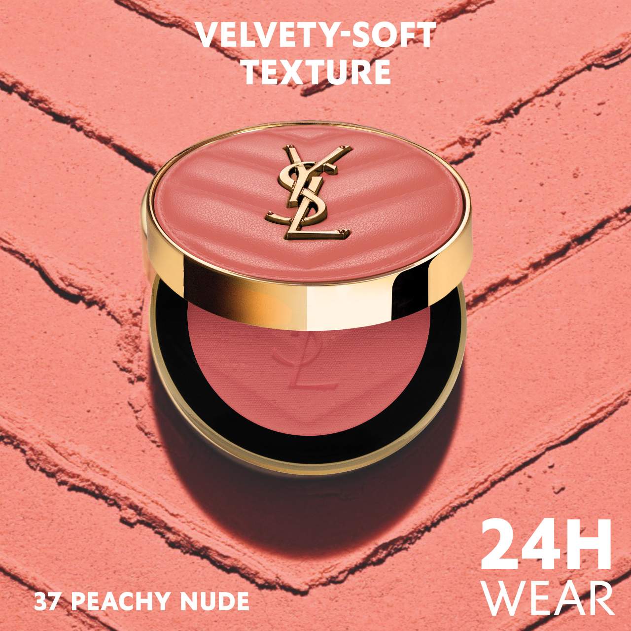 Make Me Blush 24H Buildable Powder Blush/ 37 Peachy Nude -Yves Saint Laurent.