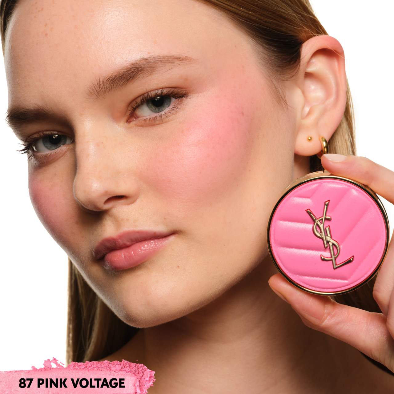 Make Me Blush 24H Buildable Powder Blush/ 87 Pink Voltage -Yves Saint Laurent.