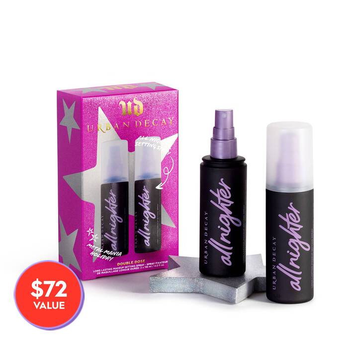Double Dose All Nighter Setting Spray Holiday Makeup Set Duo - Urban Decay.