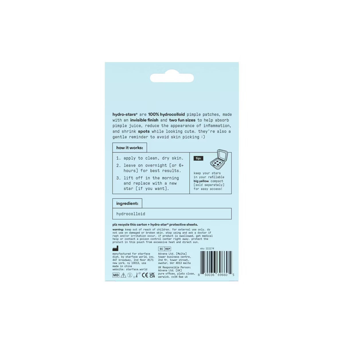 Hydro-Stars Clear Facial Pimple Patch Refill 32ct - Starface.