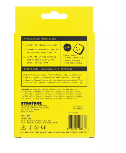 Starface Hydro-Star Pimple Patches Refill - 32 parches