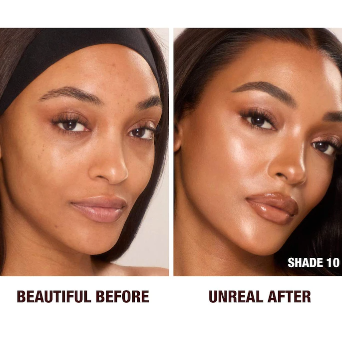 Unreal Skin Sheer Glow Tint Hydrating Foundation Stick / 10 Tan - Charlotte Tilbury.