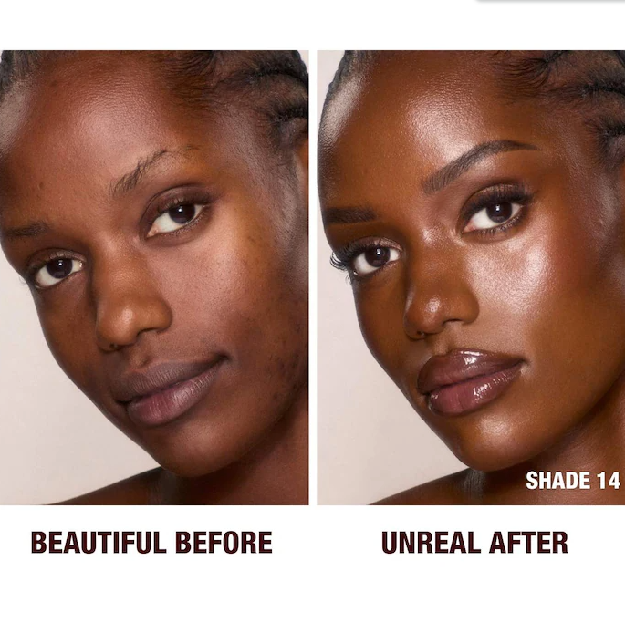 Unreal Skin Sheer Glow Tint Hydrating Foundation Stick / 14 Deep - Charlotte Tilbury.