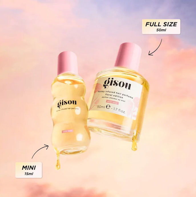 Mini Wild Rose Honey Infused Hair Perfume 15ml - Gisou PREVENTA.