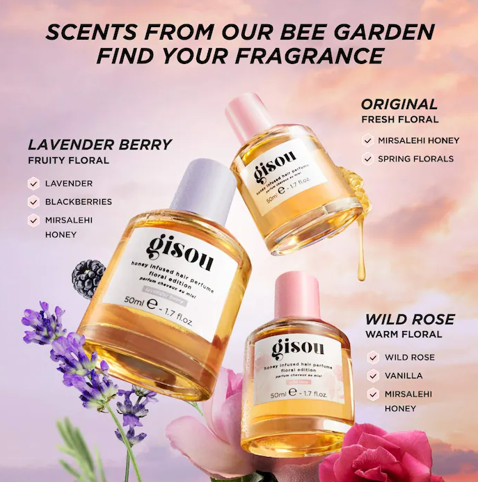 Mini Wild Rose Honey Infused Hair Perfume 15ml - Gisou PREVENTA.