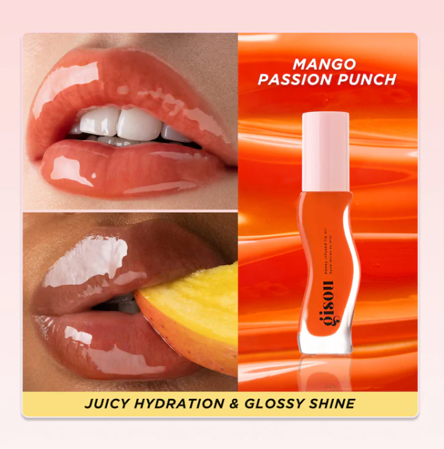 Honey Infused Hydrating Lip Oil / Mango Passion Punch - Gisou.