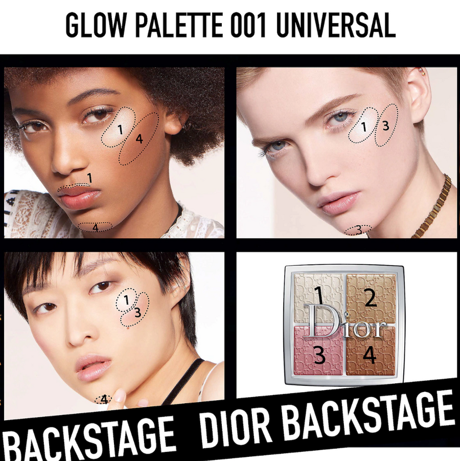 BACKSTAGE Glow Face Palette 001 UNIVERSAL Dior PREVENTA. VAL COSMETICS
