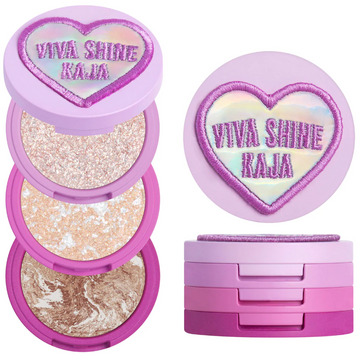 Viva Shine Bento Highlighter + Eyeshadow Palette /01 Multi Highlighter Trio - Kaja.