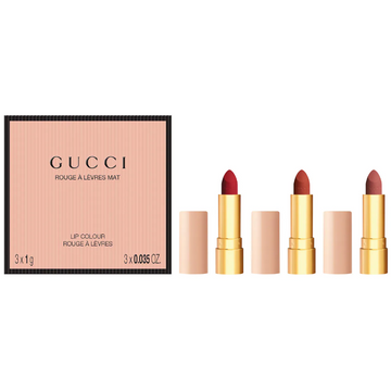 Mini 3 Piece Matte Lipstick Festive Gift Set / Gucci