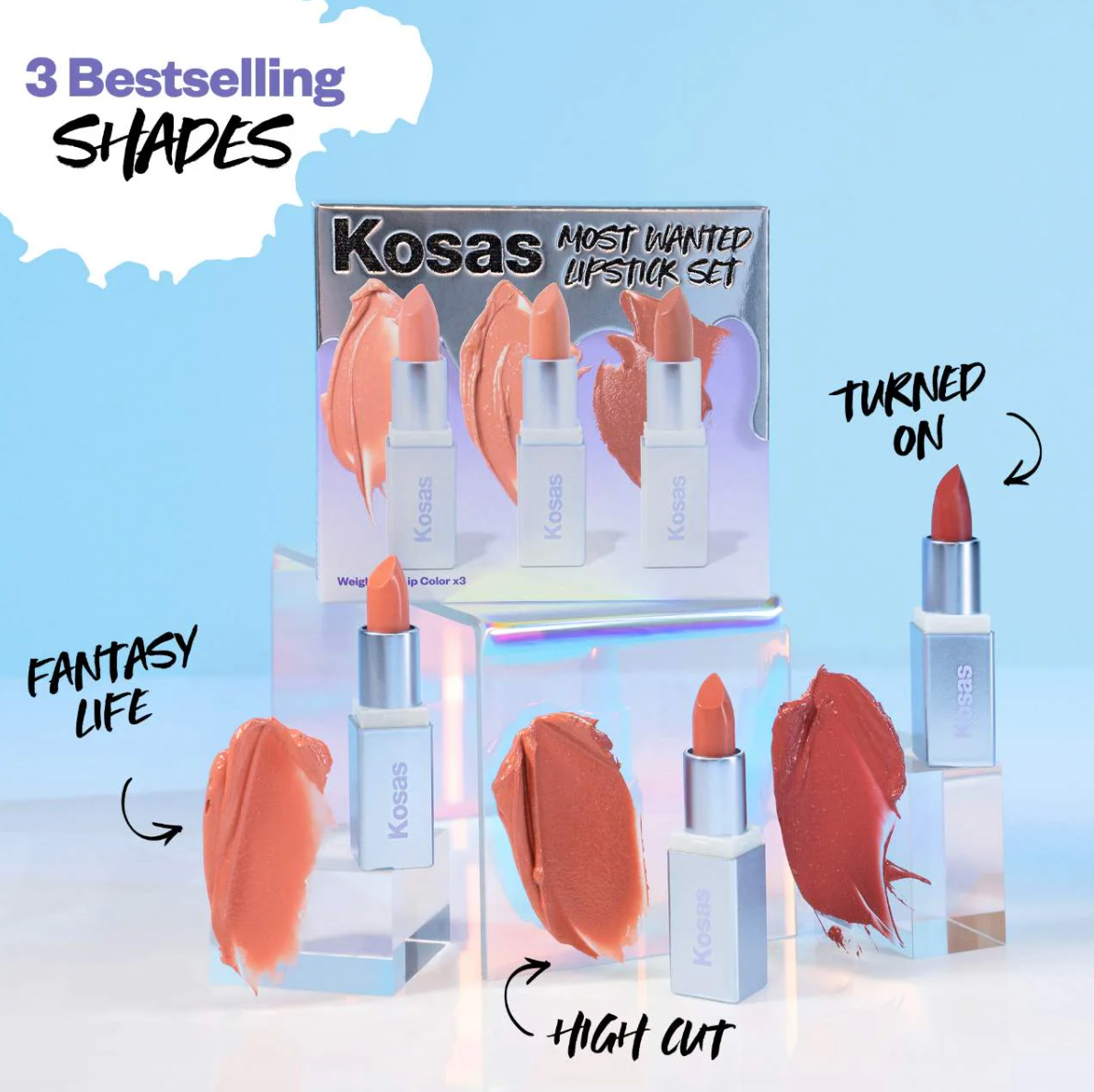 Mini Most Wanted Nude Lipstick Set - Kosas.