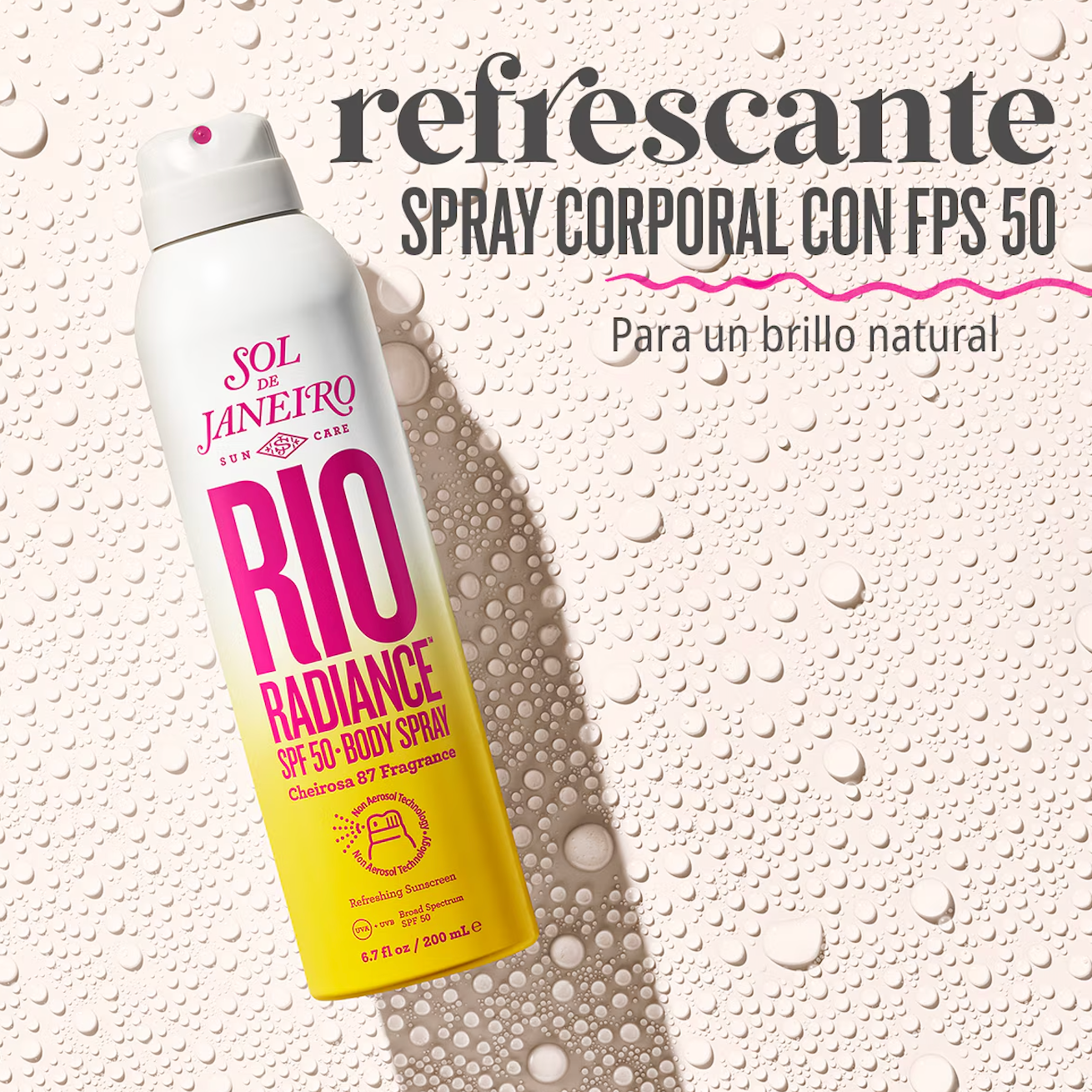 Rio Radiance™ SPF 50 Body Spray Sunscreen with Niacinamide 200ml - Sol de Janeiro.
