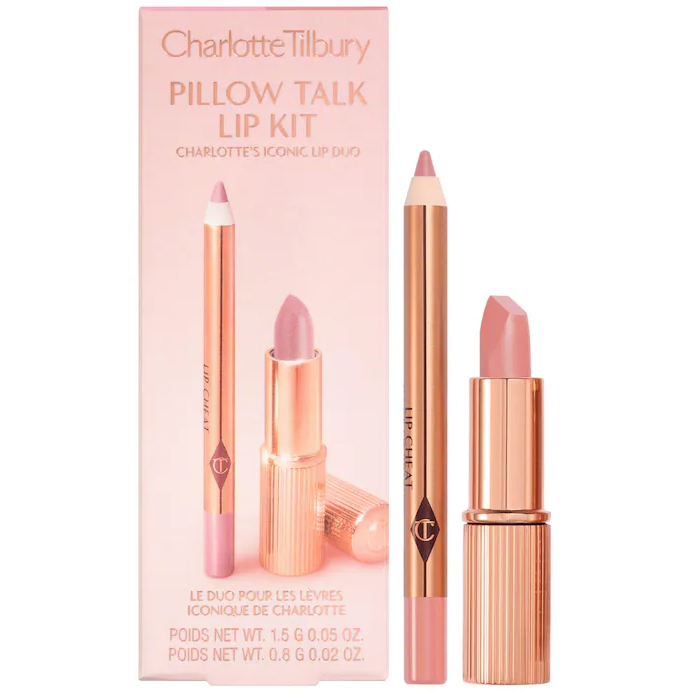 Mini Pillow Talk Lipstick & Liner Set- Pillow Talk Fair - Charlotte Tilbury.