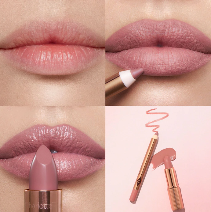 Mini Pillow Talk Lipstick & Liner Set- Pillow Talk Fair - Charlotte Tilbury.