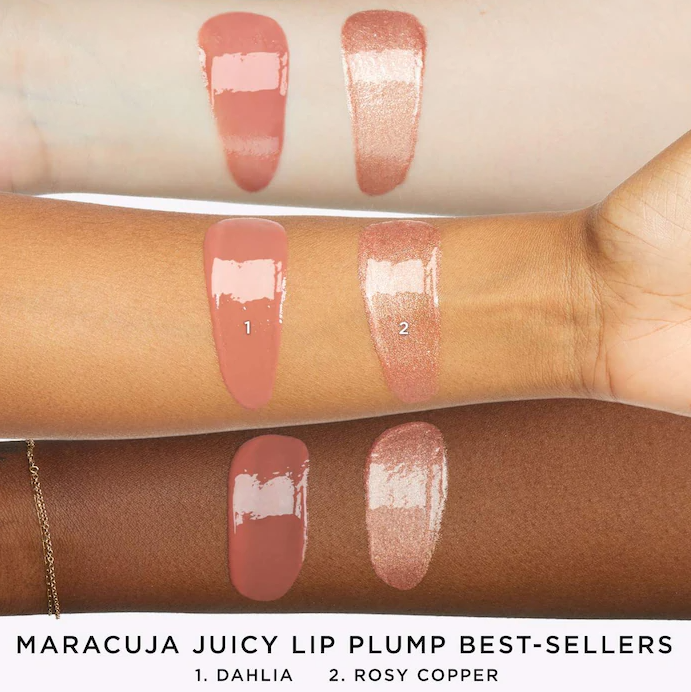 Maracuja Juicy Lip Plump Best Sellers Duo / Dahia & Rossy Copper Shimmer Glass - Tarte