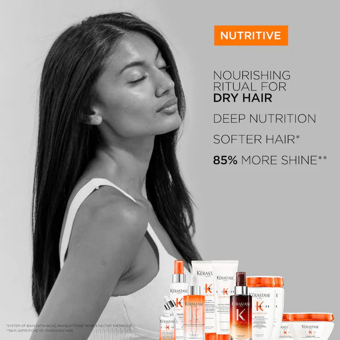 Nutritive 8H Magic night Serum & Heat Protecting Styling Cream Iconic Duo Set -Kérastase PREVENTA