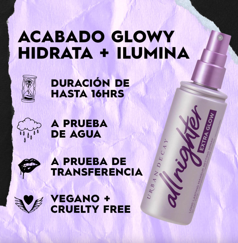 All nighter extra glow setting spray  118ml - Urban Decay