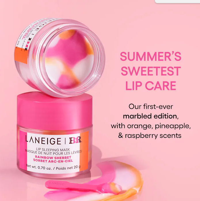 Lip Sleeping Mask Intense Hydration with Vitamin C / Baskin Robbins Rainbow Sherbe - Laneige.