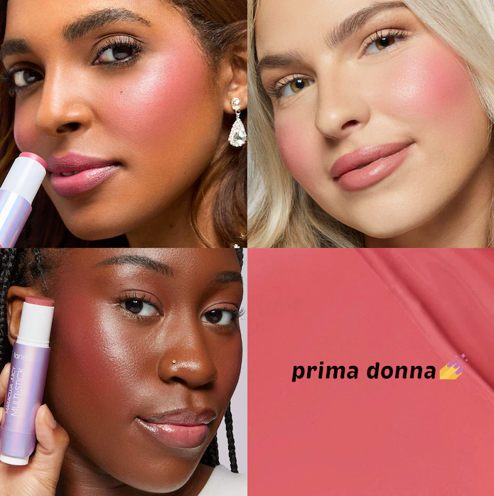 maracuja multi-stick cream blush stick & lip tint with hyaluronic acid / Prima Donna - TARTE