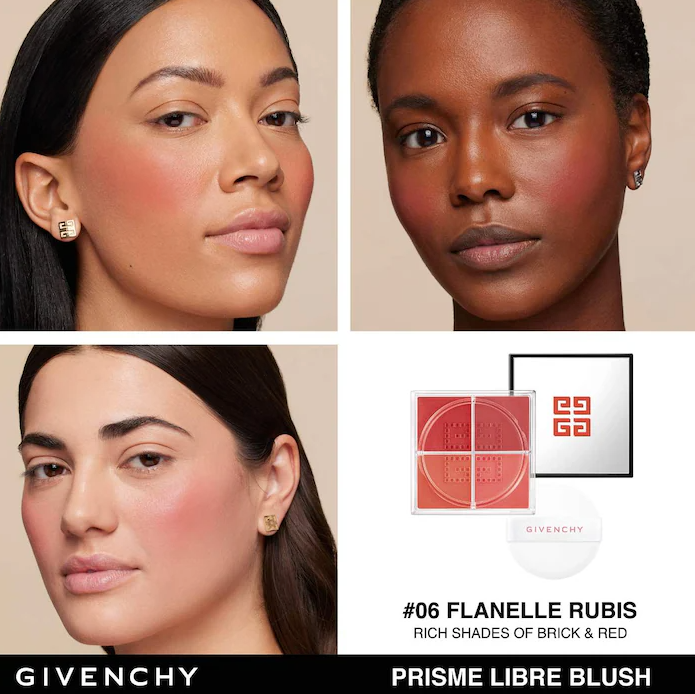 Prisme Libre Loose Powder Blush 12H Radiance / 6 Flanelle Rubis - Givenchy