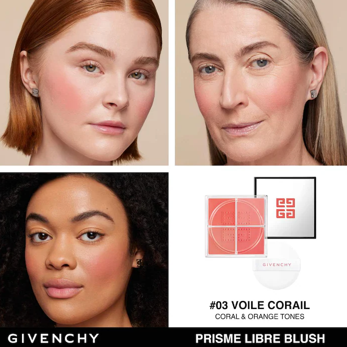 Prisme Libre Loose Powder Blush 12H Radiance / 3 Voile Corail - Givenchy