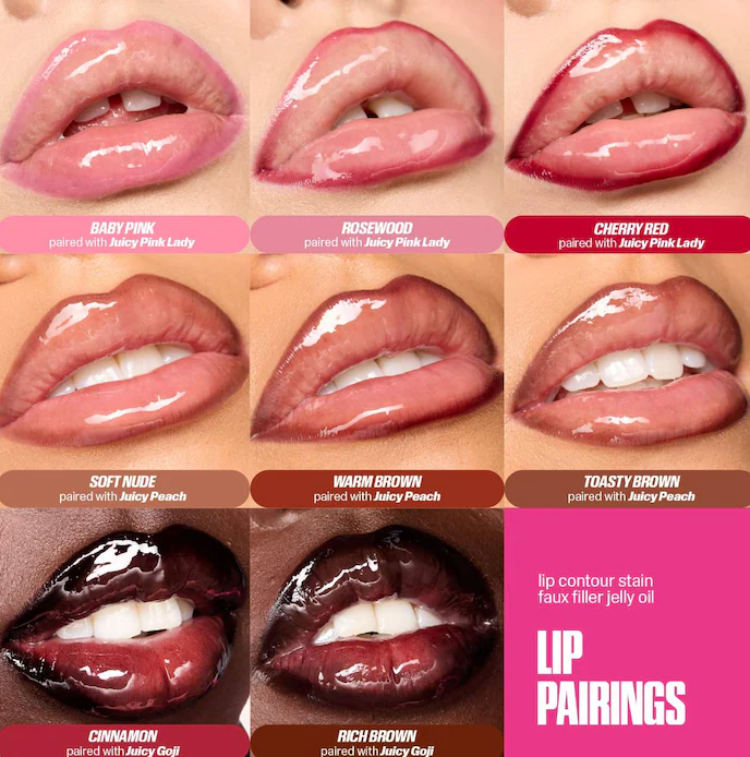 Faux Filler Ultra-Hydrating Tinted Jelly Lip Oil / Juicy Pink Lady - HUDA BEAUTY.