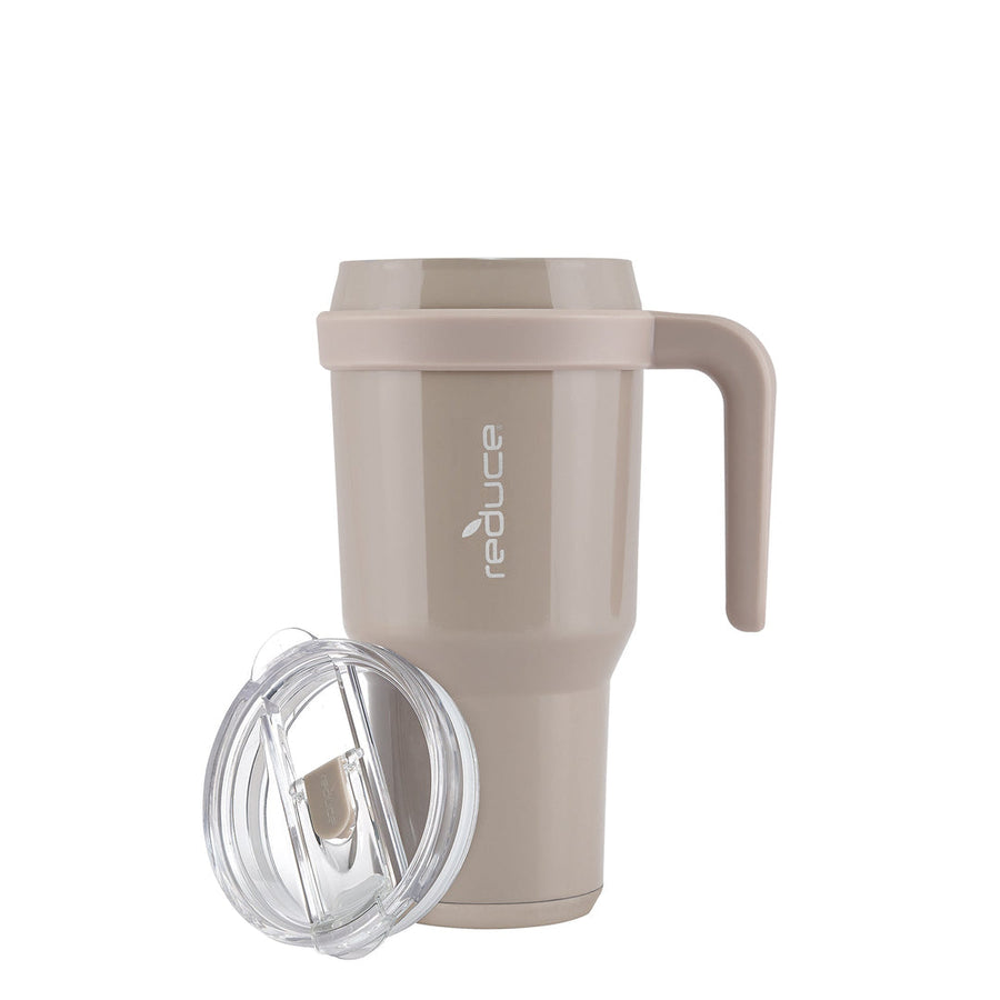 40 OZ COLD1 TUMBLER WITH HANDLE / SAND - REDUCE.