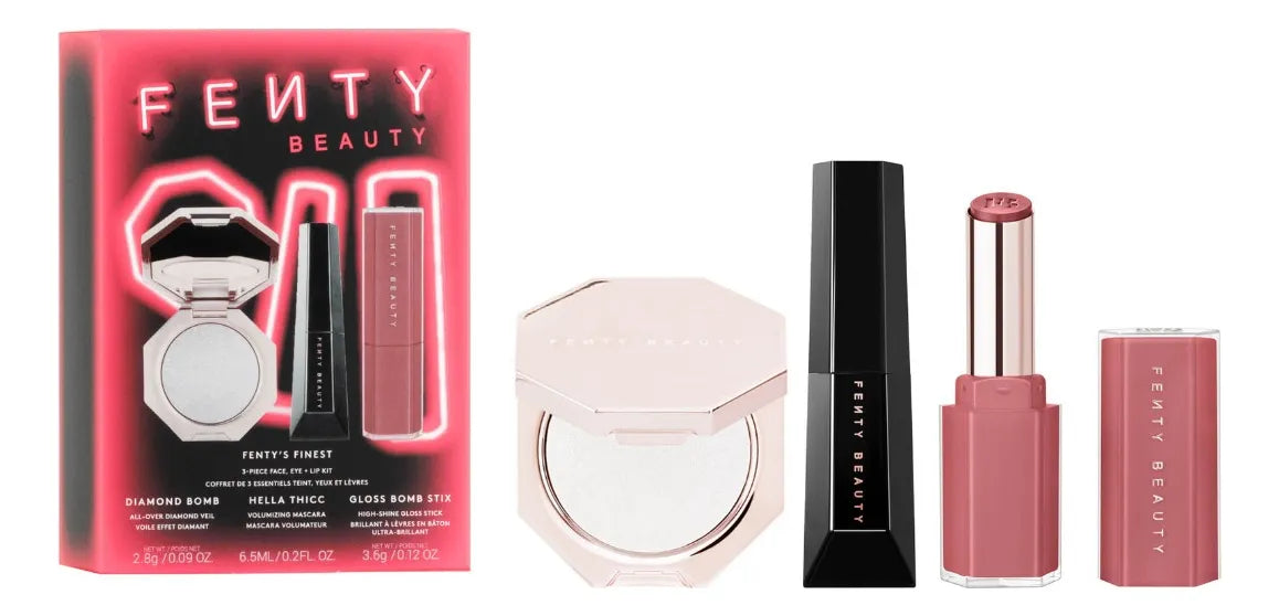Fenty's Finest 3-Piece Face, Eye + Lip Kit - Fenty Beauty by Rihanna.
