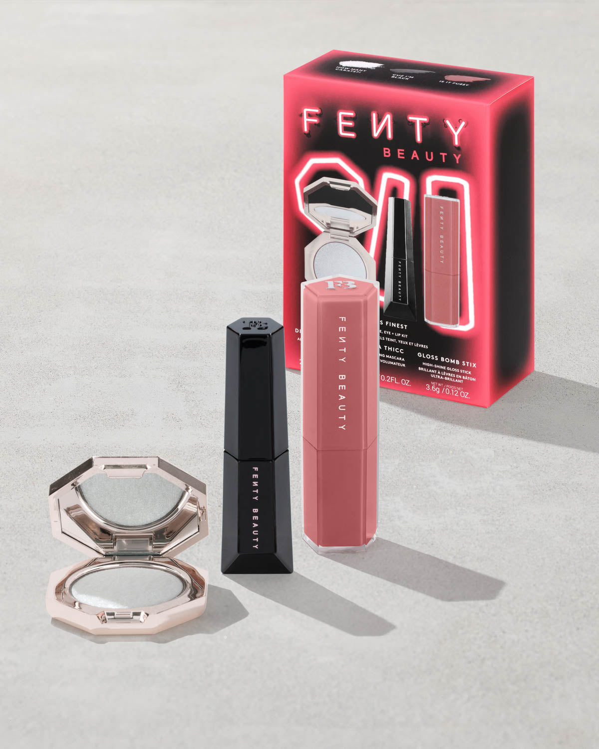 Fenty's Finest 3-Piece Face, Eye + Lip Kit - Fenty Beauty by Rihanna.