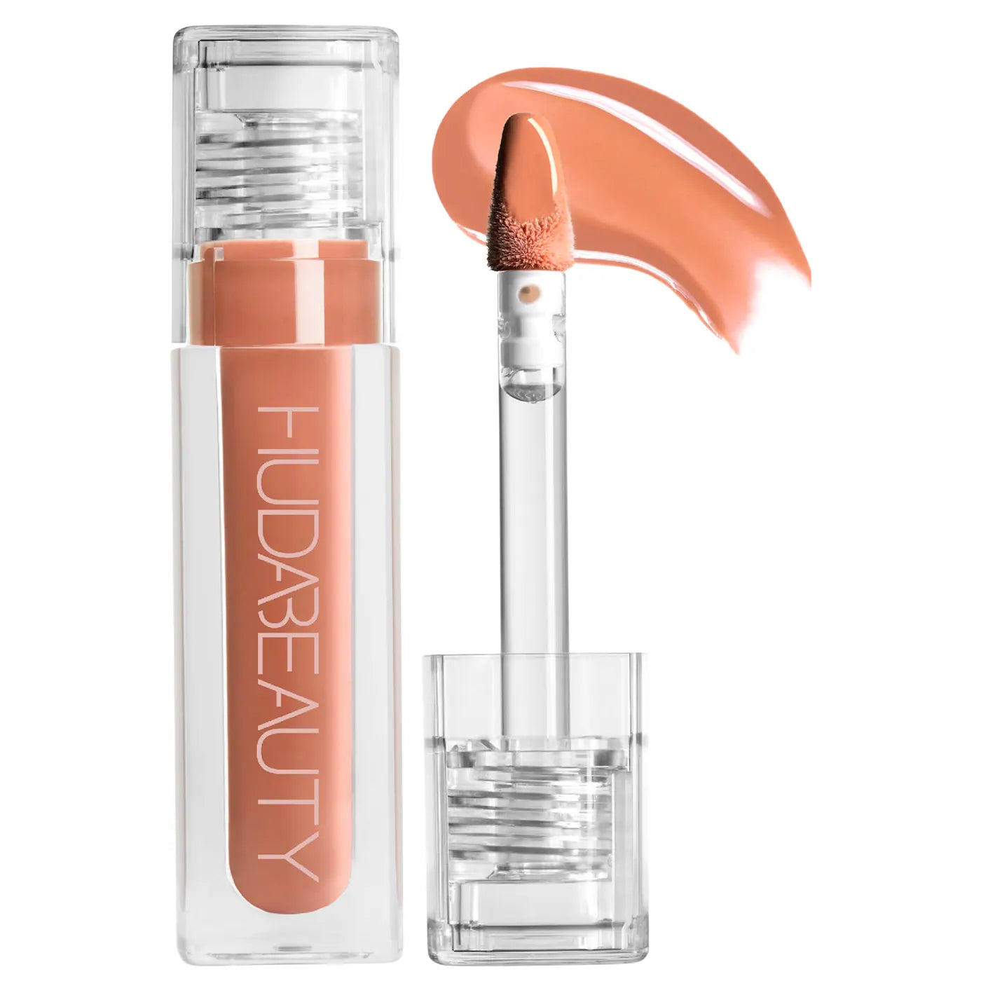 Faux Filler Shiny Non-Sticky Lip Gloss / Honey - HUDA BEAUTY.
